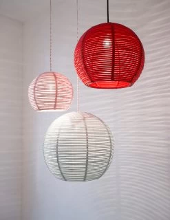 Suspension Boule En Rotin Noir 30cm -Lumière D'intérieur suspension design 18090219 3R