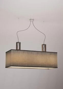 Suspension Double Grise En Marbre Contemporary