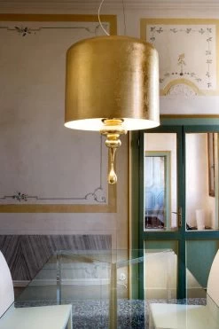 Suspension Eva En Résine Et Polyuréthane Dorée