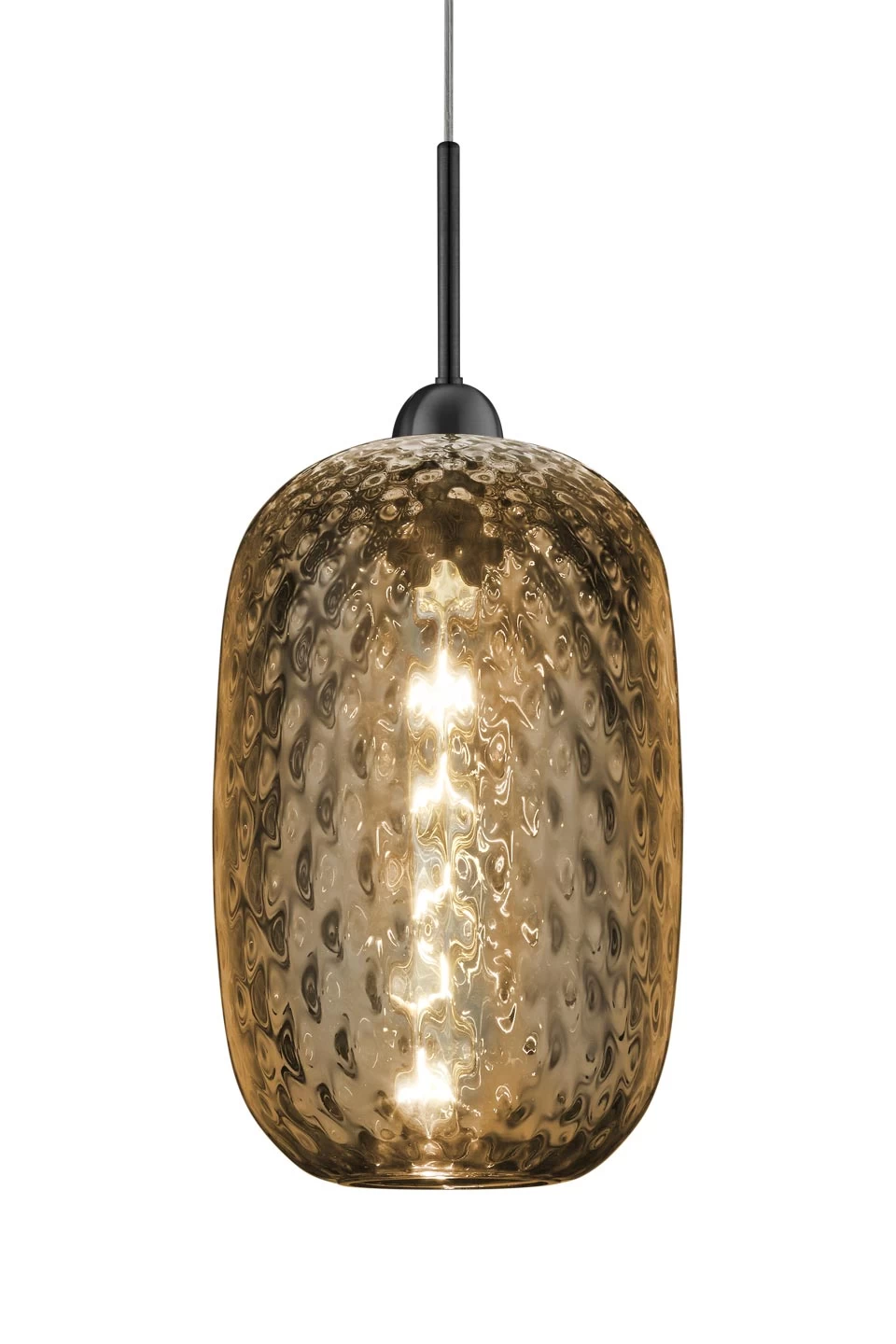 Suspension Noire Et Verre Ambré 1 Suspension Noire Et Verre Ambré