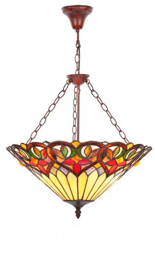 Suspension Tiffany Forme Conique 1 Suspension Tiffany Forme Conique