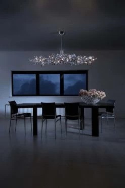 Tiara Ovale Lustre 24 Lumières Multicolore En Verre Taillé