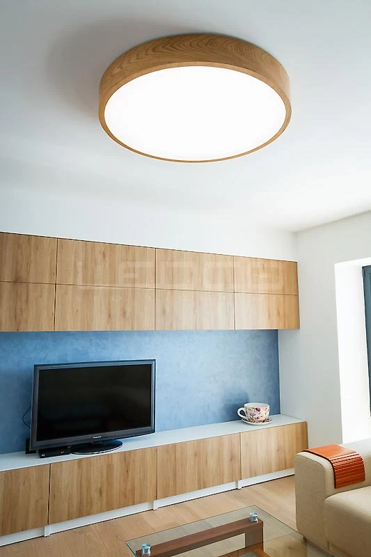 WoodLED Round Plafonnier Rond En Chêne 60cm 1 WoodLED Round Plafonnier Rond En Chêne 60cm